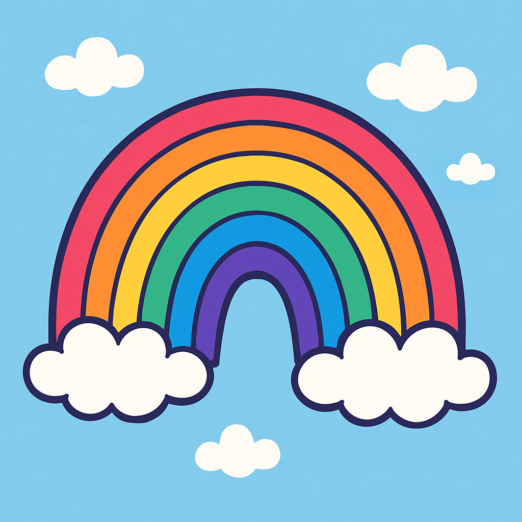 Arco-íris para colorir